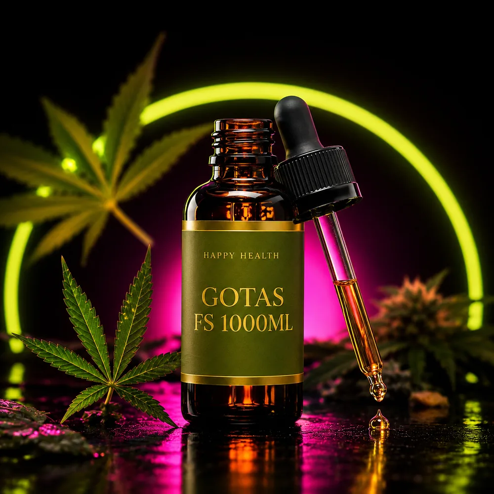 Gotas FS 1000ml -- CBD full spectrum, presentación Happy Health
