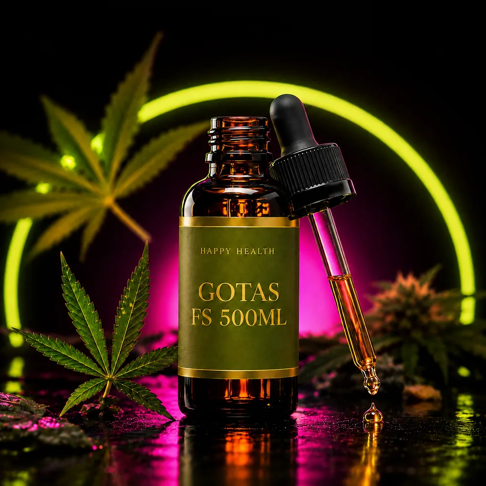 Gotas FS 500ml -- CBD full spectrum, presentación Happy Health